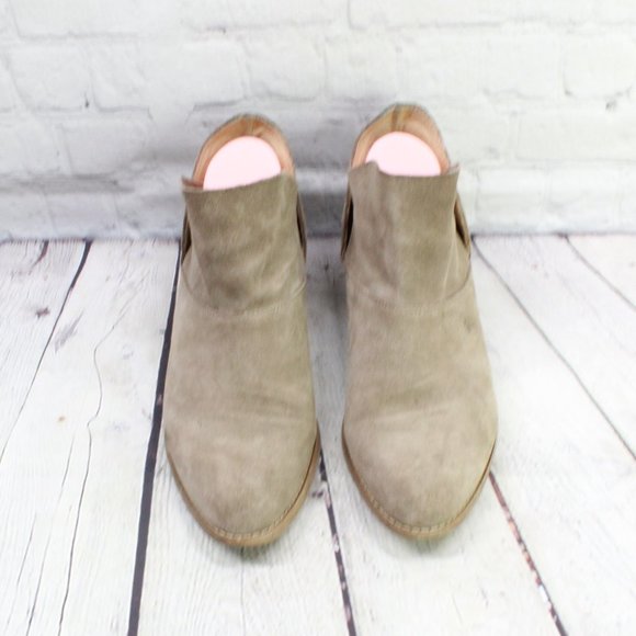 Lucky Brand Tan Suede Pull on Ankle Boots Shoes Size 10 M - Picture 5 of 9